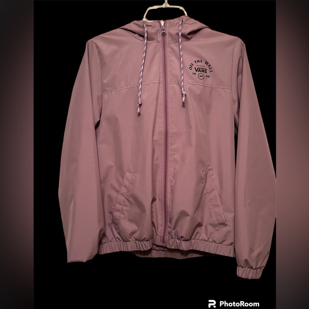 Vans purple windbreaker jacket size xs